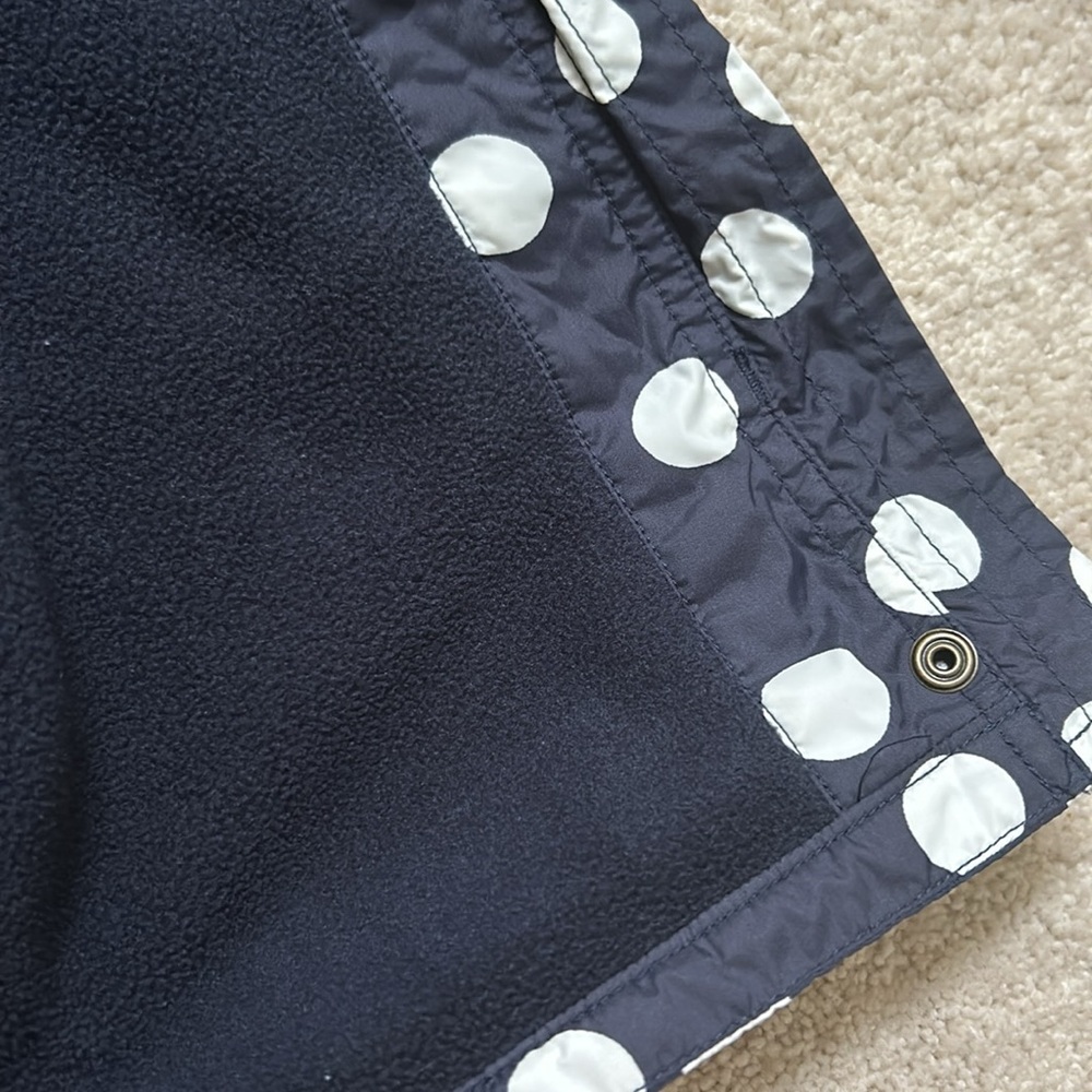Crewcuts | navy white polka dots fleece jacket coat | 8 - Picture 6 of 7